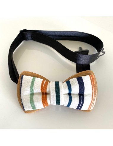 Noeud papillon en bois et tissu - Léo Noeud papillon en bois et tissu - Léo