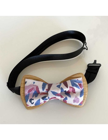 Noeud papillon en bois et tissu - Gauthier Ambroise