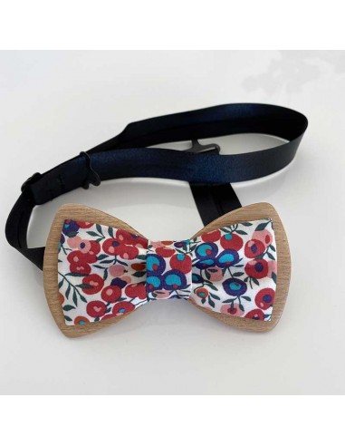 Noeud papillon en bois et tissu -... Noeud papillon en bois et tissu -...